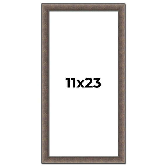 11x23 Frame Silver Real Wood Picture Frame Width 1.25 Inches | Interior Frame Depth 0.5 Inches |