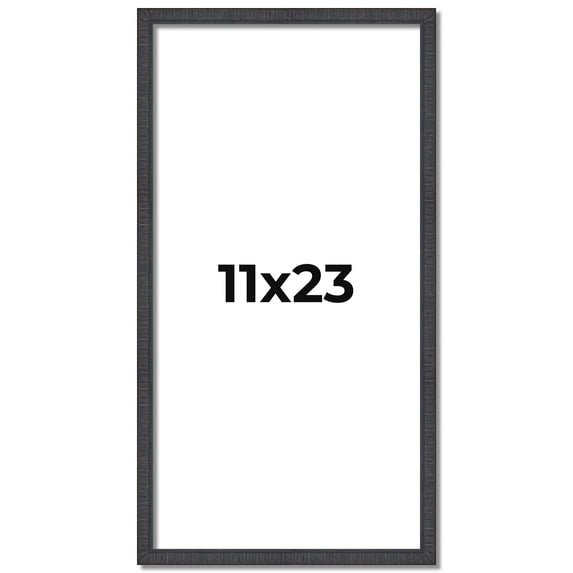 11x23 Rustic Brown Real Wood Picture Frame Width 0.75 inches | Interior Frame Depth 0.5 inches |
