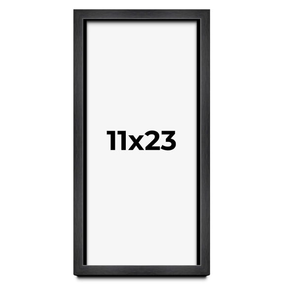 11x23 Shadow Box Frame Grey Charcoal Black | 0.875 Inches Deep | Solid Wood Shadowbox Display Frame
