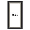 thumbnail image 1 of 11x24 Frame Black Real Wood Picture Frame Width 2.25 Inches | Interior Frame Depth 0.5 Inches |, 1 of 8