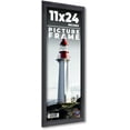 thumbnail image 1 of 11x24 Frame Black Solid Wood Picture Frame - Complete Modern Photo Frame Includes UV Acrylic, 1 of 8