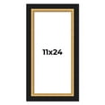 thumbnail image 1 of 11x24 Frame Gold Real Wood Picture Frame Width 2.25 Inches | Interior Frame Depth 0.5 Inches |, 1 of 8