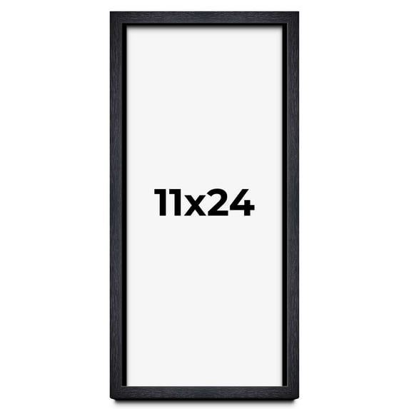 11x24 Shadow Box Frame Black | 1 Inches Deep Real Wood Farmhouse Shadowbox Display Frame | UV