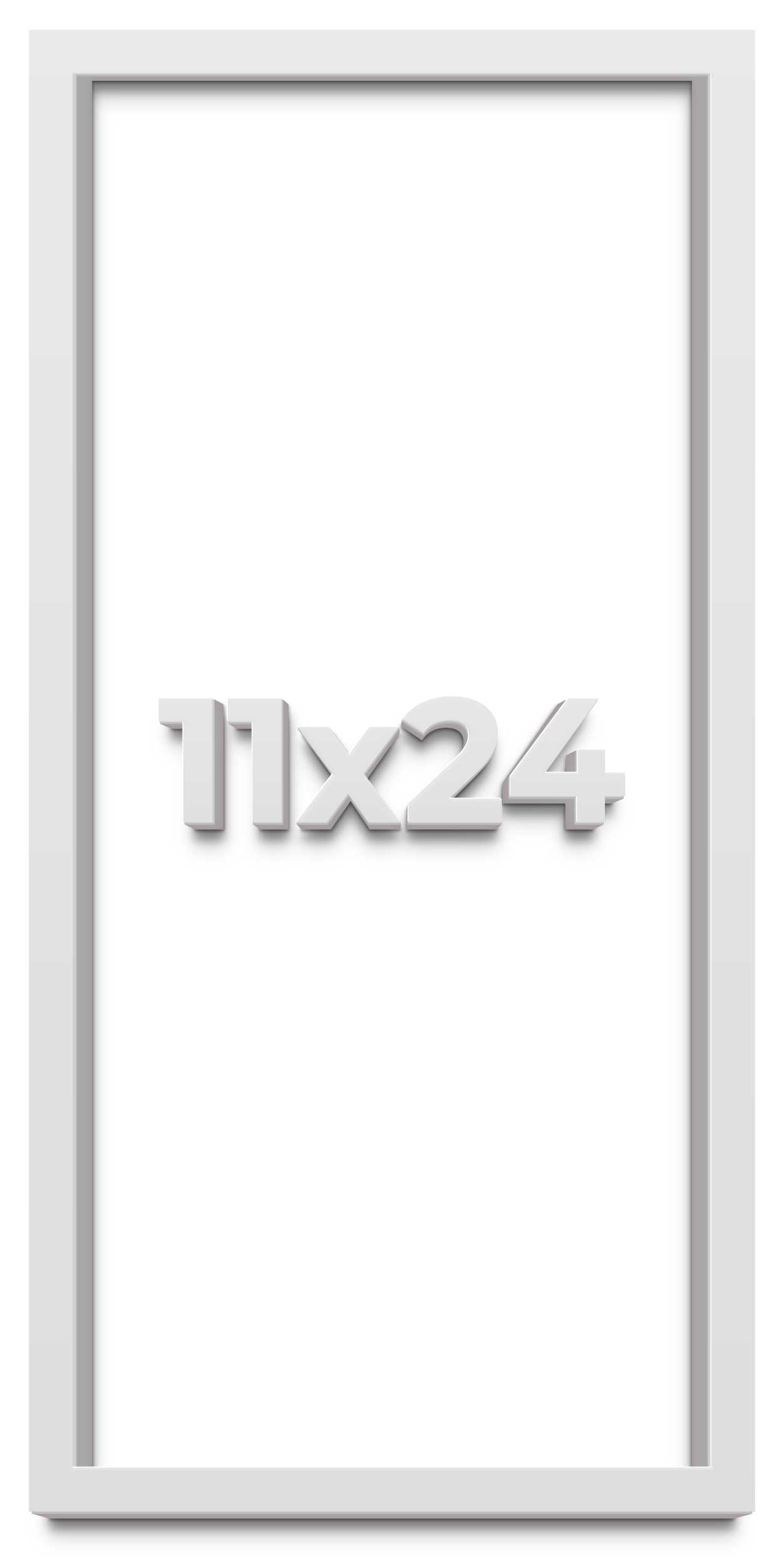 11x24 Shadow Box Frame White | 2 Inches Deep Real Wood Contemporary ...