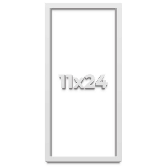 11x24 Shadow Box Frame White | 2 Inches Deep Real Wood Contemporary Shadowbox Display Frame | UV