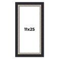 thumbnail image 1 of 11x25 Frame Black Real Wood Picture Frame Width 2.25 Inches | Interior Frame Depth 0.5 Inches |, 1 of 8