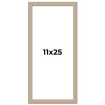 11x25 Frame Grey Solid Wood Picture Frame Width 1 Inches | Interior Frame Depth 0.5 Inches |