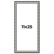 11x25 Frame Silver Real Wood Picture Frame Width 1.125 Inches | Interior Frame Depth 0.5 Inches |