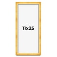 thumbnail image 1 of 11x25 Shadow Box Frame Gold | 1.625 Inches Deep Real Wood Traditional Shadowbox Display Frame | UV, 1 of 5