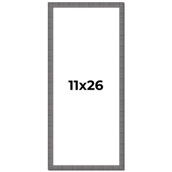 11x26 Frame Blue Kingsley Pewter Solid Wood Picture Frame Width 0.75 Inches |Interior Depth 0.5
