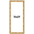 thumbnail image 1 of 11x27 Frame Gold Bamboo Solid Wood Picture Frame | 1 Inch Moulding Width | Interior Frame Depth, 1 of 8