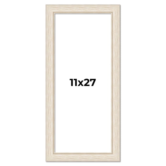 11x27 Frame White Real Wood Picture Frame Width 1.75 inches | Interior Frame Depth 0.5 inches |
