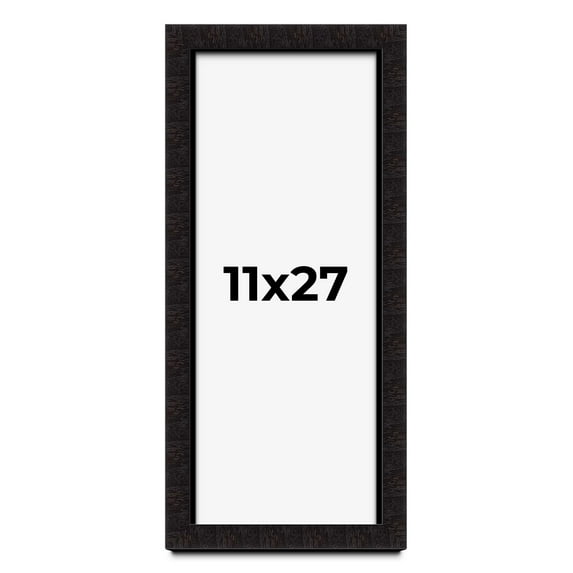 11x27 Shadow Box Black Solid Wood Display Picture Frame | 1 Inch Rabbet Depth | | 1.375 Inch