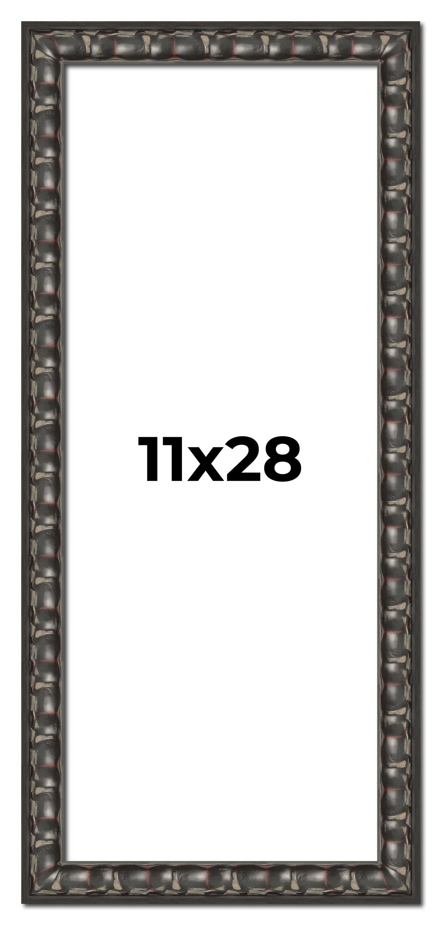 11x28 Frame Black-Brown Medieval Solid Wood Picture Frame | 1.5 Inch ...