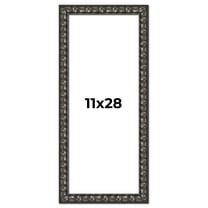 11x28 Frame Black-Brown Medieval Solid Wood Picture Frame | 1.5 Inch Moulding Width | Gotham
