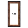 thumbnail image 1 of 11x28 Frame Brown Walnut Gold Ornate Trim Solid Wood Plein Air Picture Frame | 3 Inch Moulding, 1 of 8