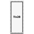 thumbnail image 1 of 11x28 Frame Brushed Silver Solid Wood Picture Frame | 0.75 Inch Moulding Width | Rabbet Depth 0.75, 1 of 5