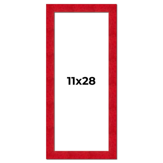 11x28 Frame Red Burl Solid Wood Picture Frame Width 1.75 Inches | Interior Frame Depth 0.5 Inches |