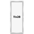 thumbnail image 1 of 11x28 Frame Silver Whitewashed Wood Grain Solid Wood Shadow Box | 0.75 Inch Moulding Width | 0.75, 1 of 8
