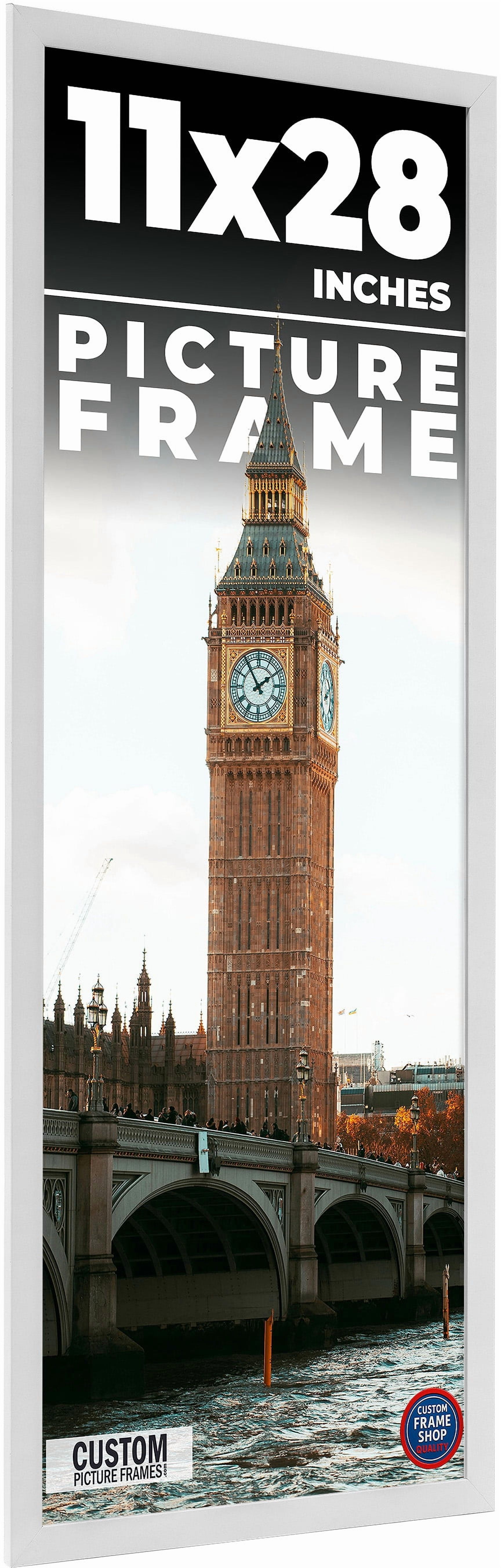 11x28 Frame White Real Wood Picture Frame Width 0.75 inches | Interior ...