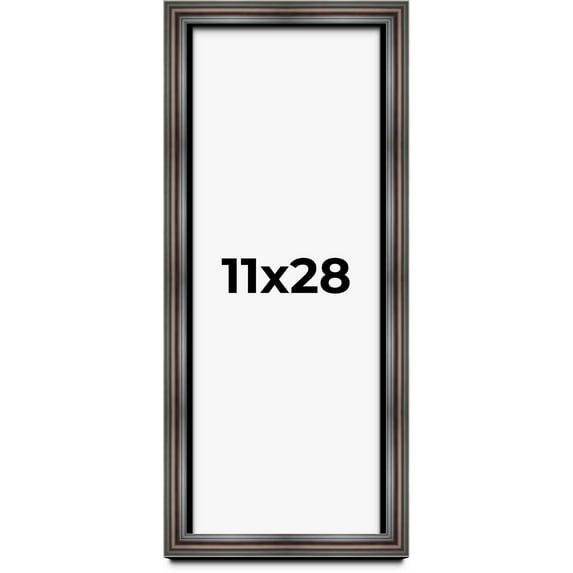 11x28 Shadow Box Frame Brown Cherry | 2.625 Inches Deep Pine Wood Traditional Shadowbox Display