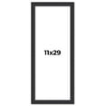 thumbnail image 1 of 11x29 Frame Black Real Wood Picture Frame Width 1.25 Inches | Interior Frame Depth 0.5 Inches |, 1 of 8