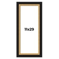 thumbnail image 1 of 11x29 Frame Gold Real Wood Picture Frame Width 2.25 Inches | Interior Frame Depth 0.5 Inches |, 1 of 8