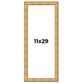 thumbnail image 1 of 11x29 Frame Gold Rustic Solid Wood Picture Frame | 1.25 Inch Wide Moulding | Rustique Gold, 1 of 8