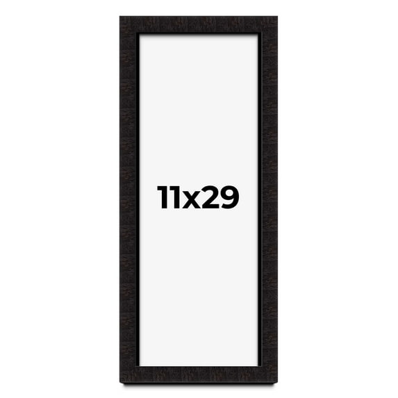 11x29 Shadow Box Black Solid Wood Display Picture Frame | 1 Inch Rabbet Depth | | 1.375 Inch
