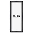 thumbnail image 1 of 11x29 Shadow Box Frame Black | 1.25 inches Deep Real Wood Contemporary Shadowbox Display Frame | UV, 1 of 8
