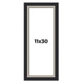 thumbnail image 1 of 11x30 Frame Black Real Wood Picture Frame Width 2.25 Inches | Interior Frame Depth 0.5 Inches |, 1 of 8