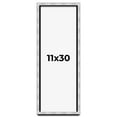 thumbnail image 1 of 11x30 Frame Brushed Silver Solid Wood Picture Frame | 0.75 Inch Moulding Width | Rabbet Depth 0.75, 1 of 5