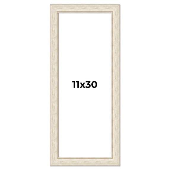 11x30 Frame White Real Wood Picture Frame Width 1.75 inches | Interior Frame Depth 0.5 inches |