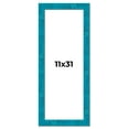 thumbnail image 1 of 11x31 Frame Blue Teal Burl Wood Picture Frame | 1.75 Inch Moulding Width | Interior Frame Depth 0.5, 1 of 8