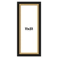 thumbnail image 1 of 11x31 Frame Gold Real Wood Picture Frame Width 2.25 Inches | Interior Frame Depth 0.5 Inches |, 1 of 8
