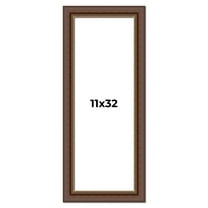 11x32 Copper and Brown Real Wood Picture Frame Width 2 inches | Interior Frame Depth 0.5 inches |