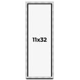 thumbnail image 1 of 11x32 Frame Brushed Silver Solid Wood Picture Frame | 0.75 Inch Moulding Width | Rabbet Depth 0.75, 1 of 5