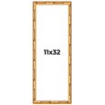 thumbnail image 1 of 11x32 Frame Gold Bamboo Solid Wood Picture Frame | 1 Inch Moulding Width | Interior Frame Depth, 1 of 8