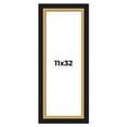 thumbnail image 1 of 11x32 Frame Gold Real Wood Picture Frame Width 2.25 Inches | Interior Frame Depth 0.5 Inches |, 1 of 8