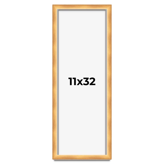 11x32 Shadow Box Bronze Cross-Brushed Display Frame | 1.625 Inches Deep Solid Wood | UV Resistant