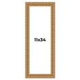 thumbnail image 1 of 11x34 Frame Gold Ornate Solid Wood Picture Frame | 2 Inch Moulding Width | Firman Traditional Photo, 1 of 8