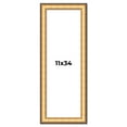 thumbnail image 1 of 11x34 Frame Gold Plein Aire Solid Wood Picture Frame Width 2 Inches | Interior Frame Depth 0.5, 1 of 8