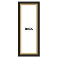 thumbnail image 1 of 11x34 Frame Gold Real Wood Picture Frame Width 2.25 Inches | Interior Frame Depth 0.5 Inches |, 1 of 8