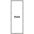 thumbnail image 1 of 11x34 Frame Silver Picture Frame - Complete Modern Photo Frame Includes UV Acrylic Shatter Guard, 1 of 8
