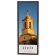 thumbnail image 1 of 11x34 Rustic Brown Real Wood Picture Frame Width 0.75 inches | Interior Frame Depth 0.5 inches |, 1 of 8