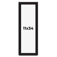 thumbnail image 1 of 11x34 Shadow Box Black Solid Wood Display Picture Frame | 1 Inch Rabbet Depth | | 1.375 Inch, 1 of 4