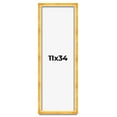 thumbnail image 1 of 11x34 Shadow Box Frame Gold | 1.625 Inches Deep Real Wood Traditional Shadowbox Display Frame | UV, 1 of 5