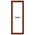 thumbnail image 1 of 11x34 Walnut Brown Veneer Real Wood Picture Frame Width 1.75 inches | Interior Frame Depth 0.5, 1 of 8