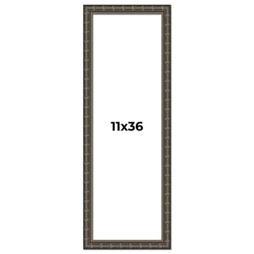 11x36 Frame Black Bamboo Solid Wood Picture Frame Width 1.5 Inches | Interior Frame Depth 0.5