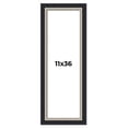 thumbnail image 1 of 11x36 Frame Black Real Wood Picture Frame Width 2.25 Inches | Interior Frame Depth 0.5 Inches |, 1 of 8